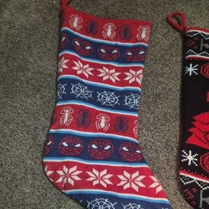 Red and Blue Spider-Man Christmas Stocking